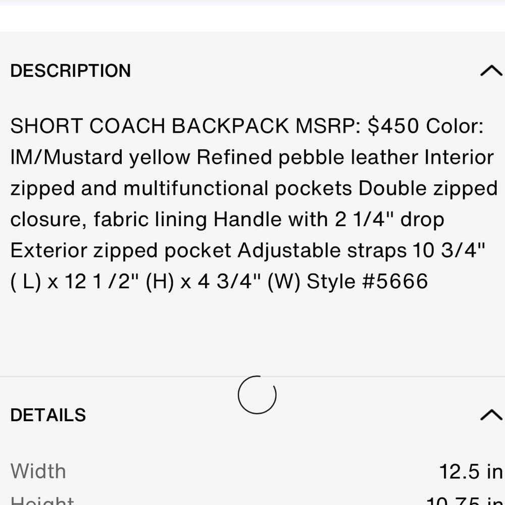 Coach backpack - Picture 9 of 9